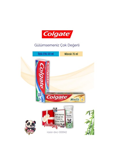 Colgate Diş Macunu Üçlü Etki, Misvak Özlü Ve Rosie Pamuk