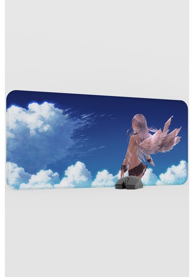 Angel Beat S Anime V2 - 90x40 Xxl Gaming Kauçuk Kaymaz Taban Mouse Pad Fare Altlığı