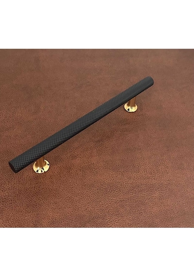 Doruk Siyah Gold Tv Ünitesi Vestiyer Yatak Odası Mutfak Dolap Çekmece Kulpu 128 Mm 128 Cm 5 Adet