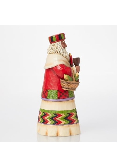 Enesco Jim Shore Heartwood Creek Afrika Noel Baba Figürü, Reçine, 18cm, Çok Renkli