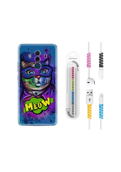 Huawei Mate 10 Pro Kılıf Kablo Koruyuculu Super Meow 1715