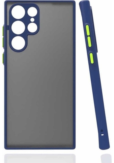 Galaxy S22 Ultra Kılıf Zore Hux Kapak Lacivert