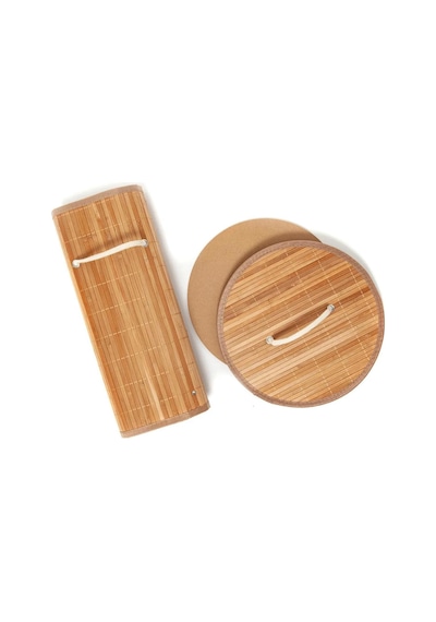 Bambu Luxury Round Laundry Basket Çok Amaçlı Organik Düzenleme Sepeti Çok Renkli