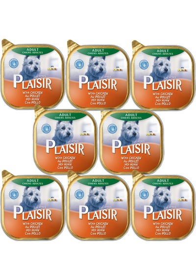 Plaisir Tavuklu Pate Konserve Yetişkin Köpek Maması 8 x 150 G