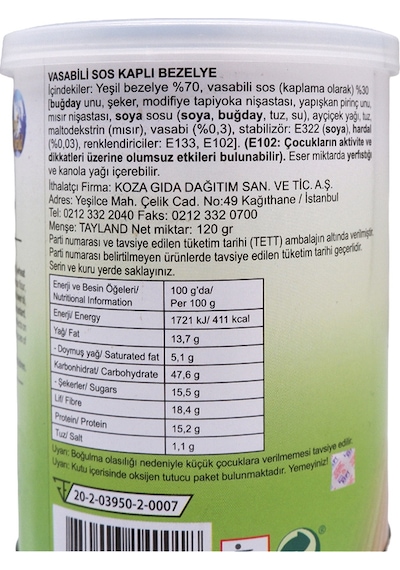 Khao Shong Wasabi Kaplı Bezelye 120 G