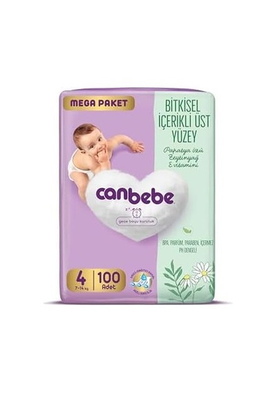 Bebek Bezi 4 Beden 7-14 Kg 100 Adet