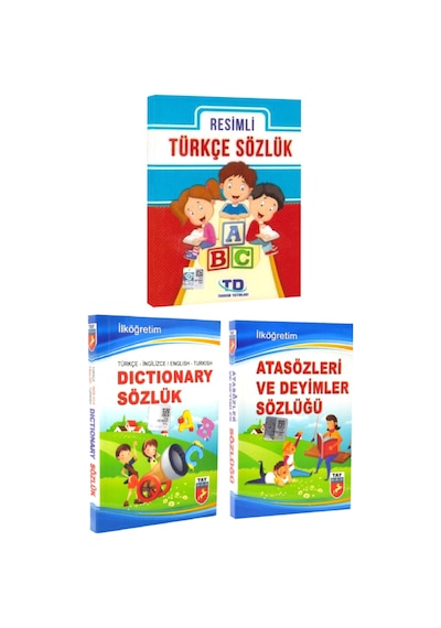 Resimli Türkçe Sözlük +türkçe İngilizce Dictionary Sözlük + Atasözleri Ve Deyimler Sözlüğü