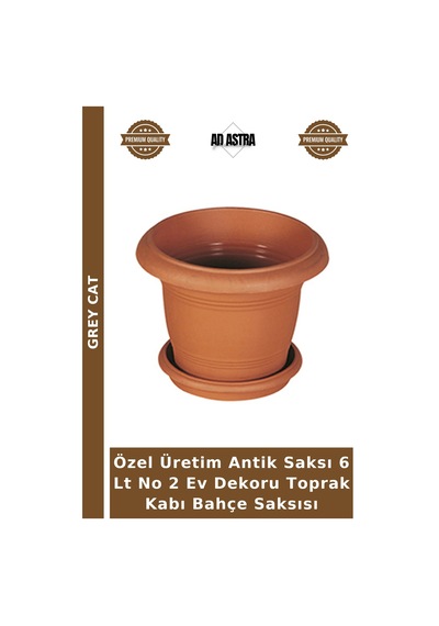 Özel Üretim Antik Saksı 6 Lt No 2 Ev Dekoru Toprak Kabı Bahçe Saksısı