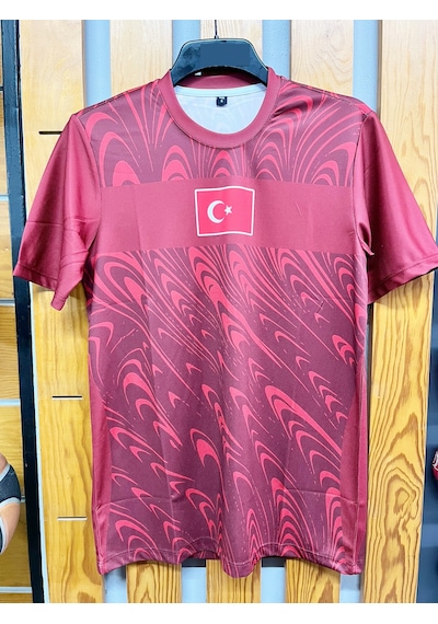 Sportech Yeni Türkiye Forması Tek Üst Tek Kelime Isim Ve Numara Yazılır K2026 Kırmızı - Beyaz