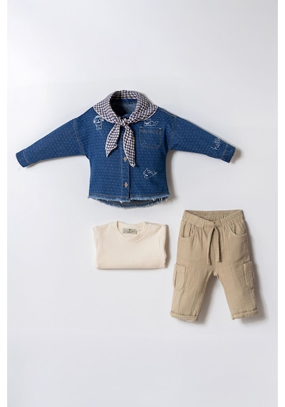 Miniğimin Cicileri Minigimin Cicileri Sevimli Figürlü Denim Gömlek 4'lü Erkek Çocuk Takım - Açık Mavi Miniğimin Cicileri Minigimin Cicileri Sevimli Figürlü Denim Gömlek 4'lü Erkek Çocuk Takım - Açık Mavi