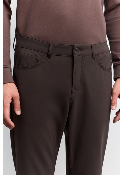 Avva Erkek Kahve 5 Cep Teknik Comfort Slim Fit Pantolon A62y3062