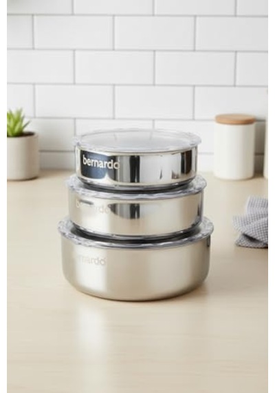 Stelo 3'lü Çelik Saklama Kabı 16-18-20 Cm 6 Parça Diğer 65585299