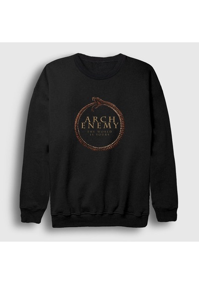 Presmono Unisex World Arch Enemy Sweatshirt Siyah
