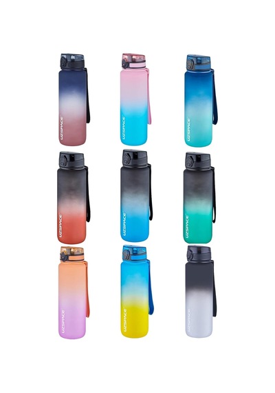 Fiftyfifty 1000ml Büyük Boy Çift Renk Softtouch Ff Collection Tritan Su Matarası Pembe-yeşil Diğer