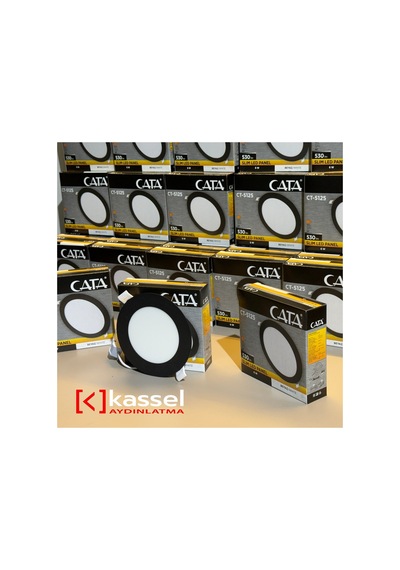 Ct-5125g 6w Slim Panel Siyah Kasa 3200 K Günışığı