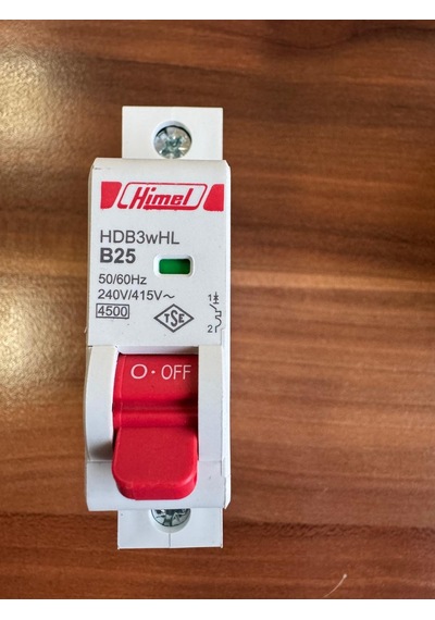 Himel 1x25a B 4,5ka Otomatik Sigorta Devre Kesici