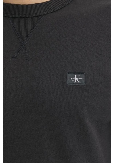 Calvin Klein Woven Label Crew Neck Siyah