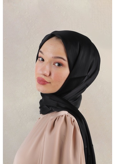 Mirsoy Scarf Yoryo Şal - Siyah Siyah