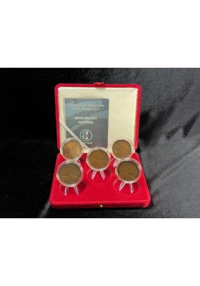 Darphane 2015 Çanakkale Zaferi'nde Türk Donanması - Bronz Sikke Hatıra Para Seti Kutulu Sertifikalı