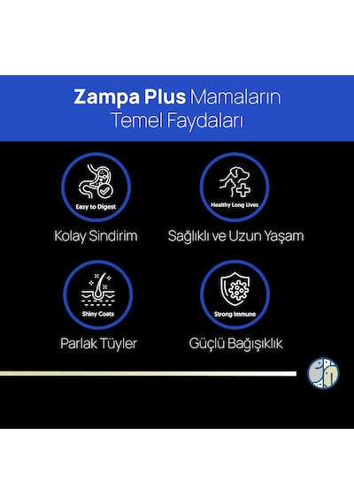 Zampa Plus Premium Kısırlaştırılmış Somon Etli Yetişkin Kediler İçin Kuru Mama 1500 G