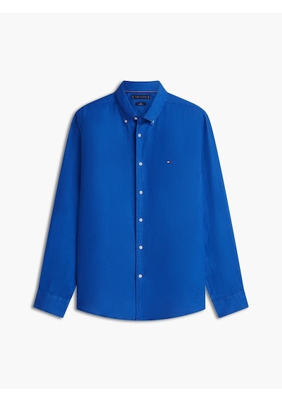 Tommy Hilfiger Pıgment Dyed Lı Solıd Rf Shırt Erkek Mavi Gömlek - Mw0mw41530 Tommy Hilfiger Pıgment Dyed Lı Solıd Rf Shırt Erkek Mavi Gömlek - Mw0mw41530