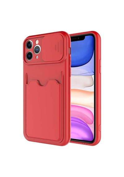 Apple Uyumlu  iPhone 11 Pro Max Kılıf Zore Kartix Kartlık Bölmeli Kılıf