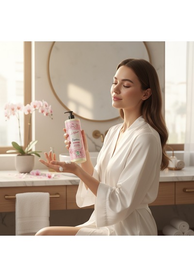 Zanou Cherry Blossom Vücut Losyonu Çiçeksi Koku & Yoğun Nemlendirici & Vegan 400 Ml