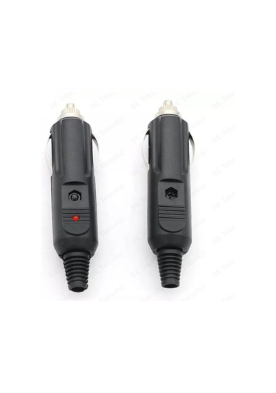 12V Oto Çakmak Soket Fişi Erkek Sigortalı Led Göstergeli