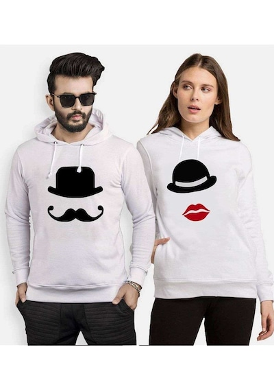 Tshirthane Şapka Sevgili Kombinleri Kapüşonlu Kombini