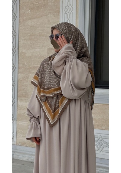 Qalortex Scarf Monogram Desen B.boy Eşarp-küf Yeşil Küf Yeşili