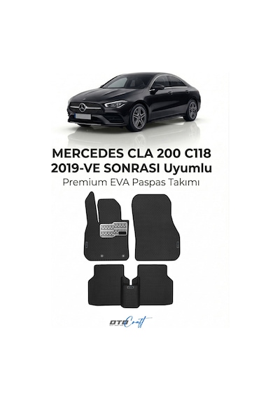 OtoCraft Mercedes Cla 200 C118 2019 Ve Sonrası Araca Özel 3d Havuzlu Eva Paspas Tam Set 5 Parça