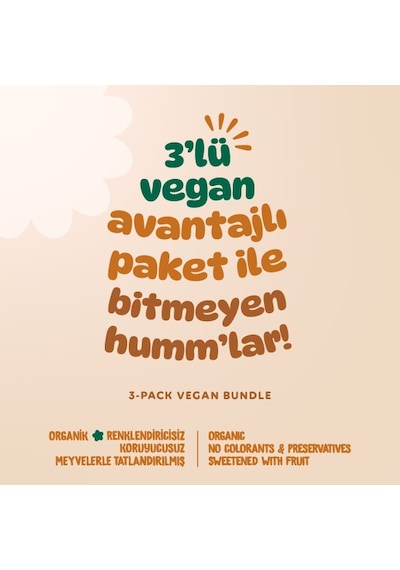 Organik Vegan Zencefilli Keçiboynuzlu Tahinli Kurabiyeler Atıştırmalık Paketi - 3 Adet 3 Çeşit 165 G