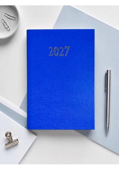 Ofisinn 2027 Cilt Bezli Sert Kapak 14x20 Cm Planlayıcı Günlük Ajanda Lacivert