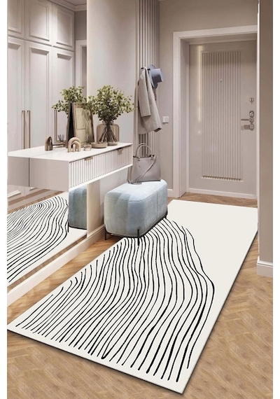 Chilai Home Plasso Beyaz Dikdörtgen Dekoratif Halı Djt Beyaz