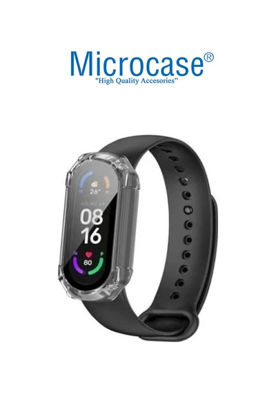 Xiaomi Mi Band 7 Ekran Korumalı Sert Rubber Kılıf - AL3173