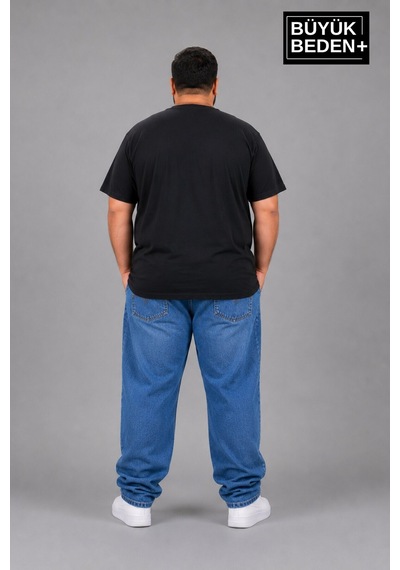 Superlife Süperlife Büyük Beden Erkek V Yaka Pamuklu Basic Tişört Lacivert 3xl-6xl Spr26bts509 Siyah