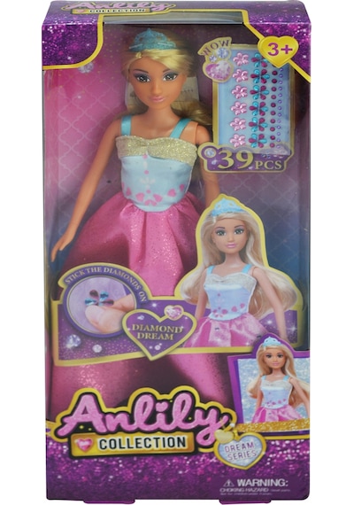 Anlily Elbisesi Süslenebilen Oyuncak Bebek Pembe