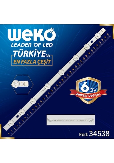 Seg Uyumlu 42Sd6100 Regal 42R6010F Finlux 42Fx610F Led Bar Takımı