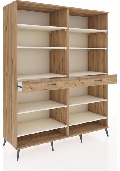 Kronos Gardrop 10 Raflı 2 Çekmeceli 176x59x221 Çam-aytaşı/çam Beyaz Kronos Gardrop 10 Raflı 2 Çekmeceli 176x59x221 Çam-aytaşı/çam Beyaz