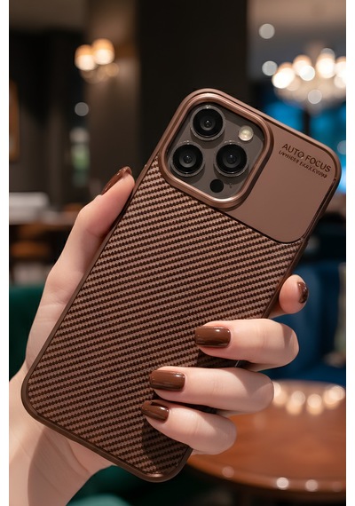 Apple Uyumlu iPhone 13 Pro Max Kılıf Kamera Korumalı Darbe Emici Karbon Fiber Desenli Kapak