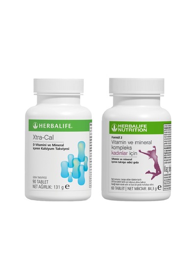 Herbalife Xtra-Cal 90 Tablet + Kadınlar İçin Vitamin Mineral Kompleks 60 Tablet