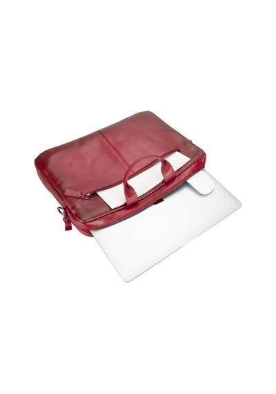 Apollo 15-16 İnç Deri Laptop Çantası V4ef Kırmızı Belirtilmemiş