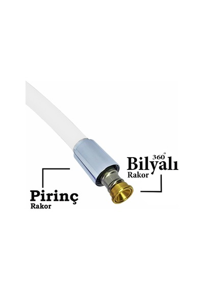 Beyaz Silikon Duş Hortumu Yüksek Kalite Kırılmaz Kopmaz Esnek Banyo Spiral Hortum Zinciri Beyaz