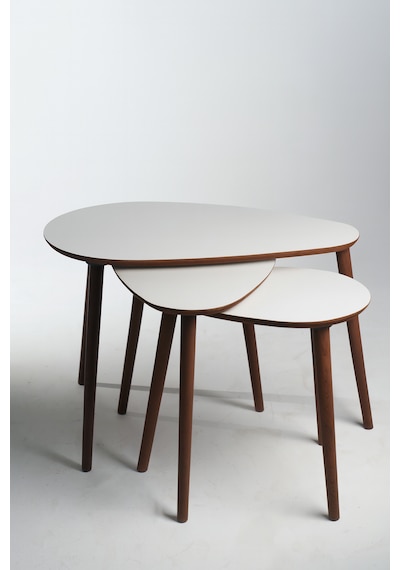 Paris 3'lü Zigon Sehpa &100 Mdf Beyaz