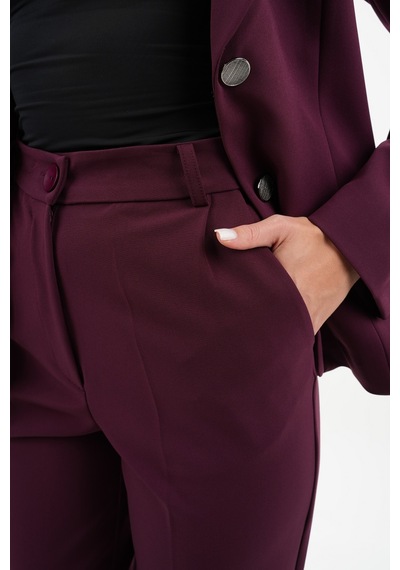 Velnara Moda Mürdüm Modern Klasik Kadın Takım Elbise - Düğme Detaylı Ceket & Dar Paça Pantolon Mürdüm - 942454823 Mürdüm Velnara Moda Mürdüm Modern Klasik Kadın Takım Elbise - Düğme Detaylı Ceket & Dar Paça Pantolon Mürdüm - 942454823 Mürdüm