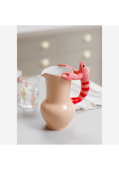 İstakoz Saplı Turuncu Dolomit Sürahi 1200 Ml