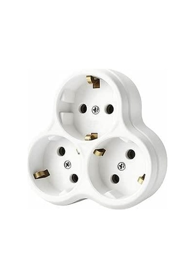 Tr Golyat 3'lü Topraklı Priz Çoklayıcı Fiş,16a, 250v Elektrik Değeri, Maksimum 3600w Güç Kapasitesi, Dayanıkl 0