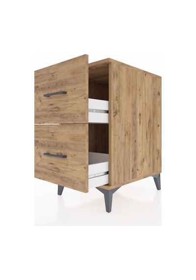 Kronos Komodin 2 Çekmeceli 44x59x80 Çam-çam Atlas Çam