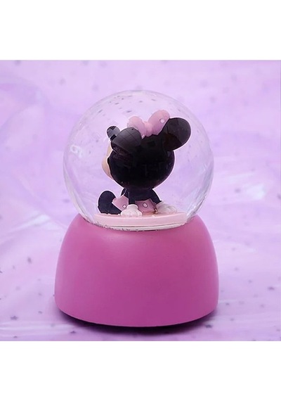 Mickey Mouse Işıklı Müzikli Püskürtmeli Büyük Boy Kar Küresi-Pemb
