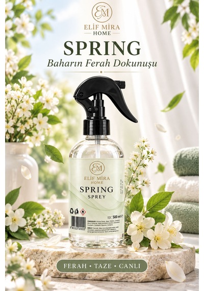 Oda Kokusu Sprey Spring Kalıcı Oda Parfümü 500 Ml Bahar Esintisi